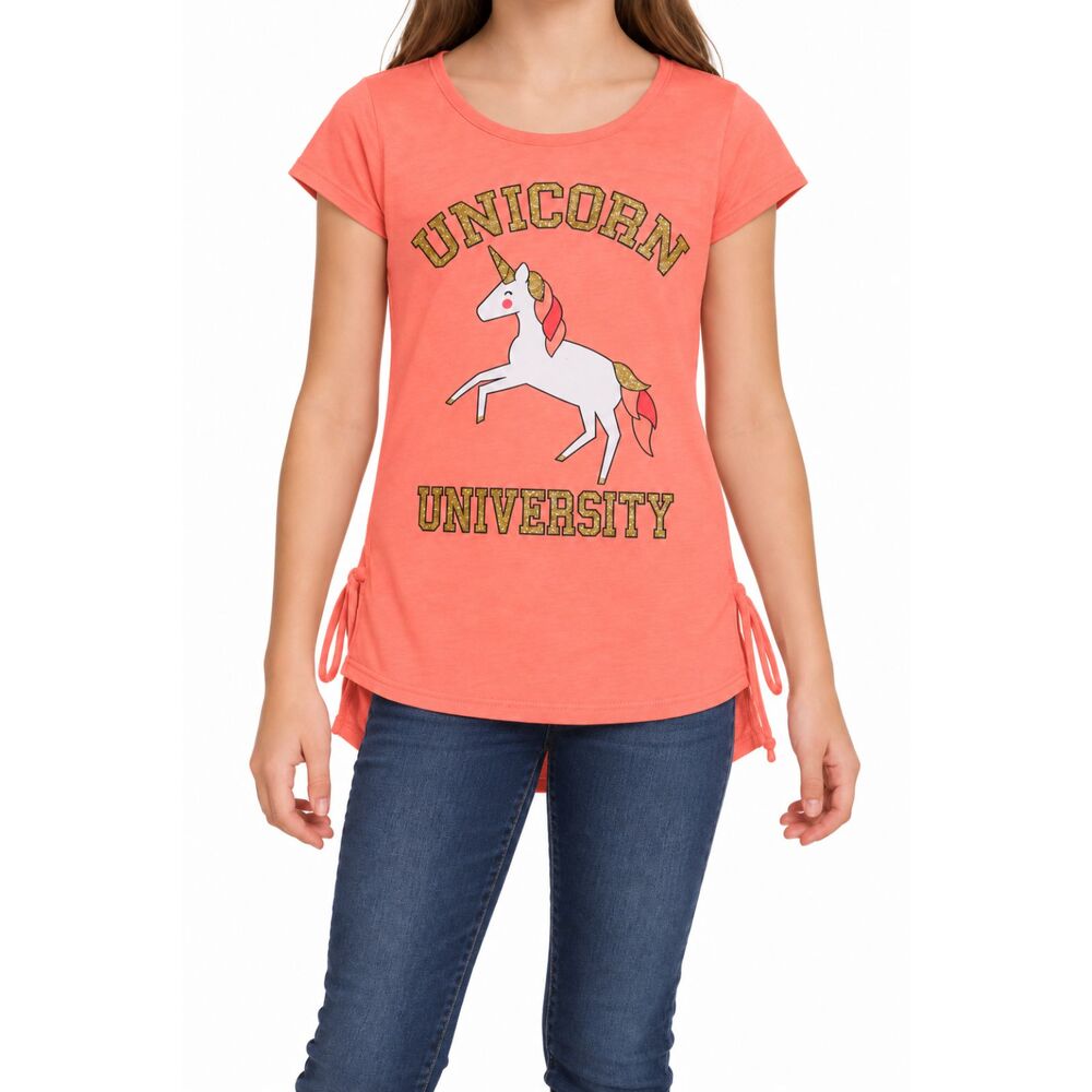 🔥 5 for $30 🔥 Dream Girl Unicorn Short Sleeve Side Tie Shirt | 10/12